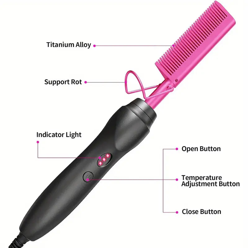 Ceramic Hot Comb with Scalp Protector